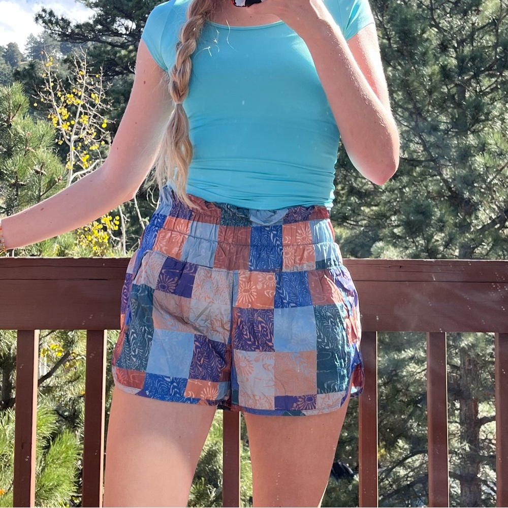 Free People Patchwork Shorts